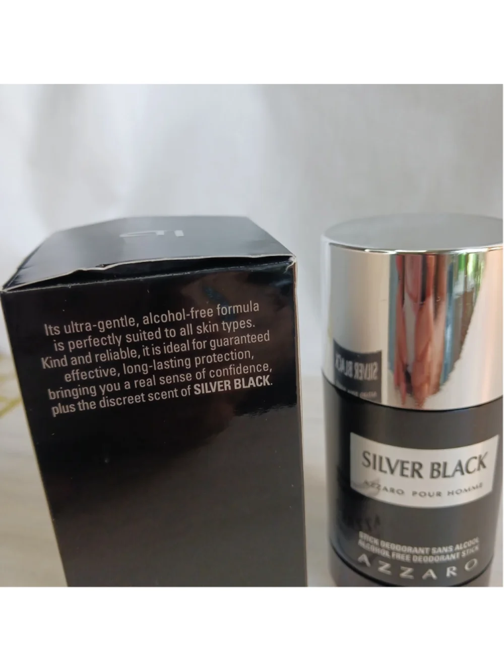 Silver Black Azzaro Stick Deodorant Alcohol-free Men's Fragrance Germany Paris